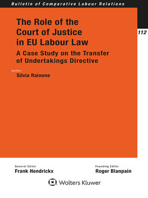 cover image of The Role of the Court of Justice in EU Labour Law